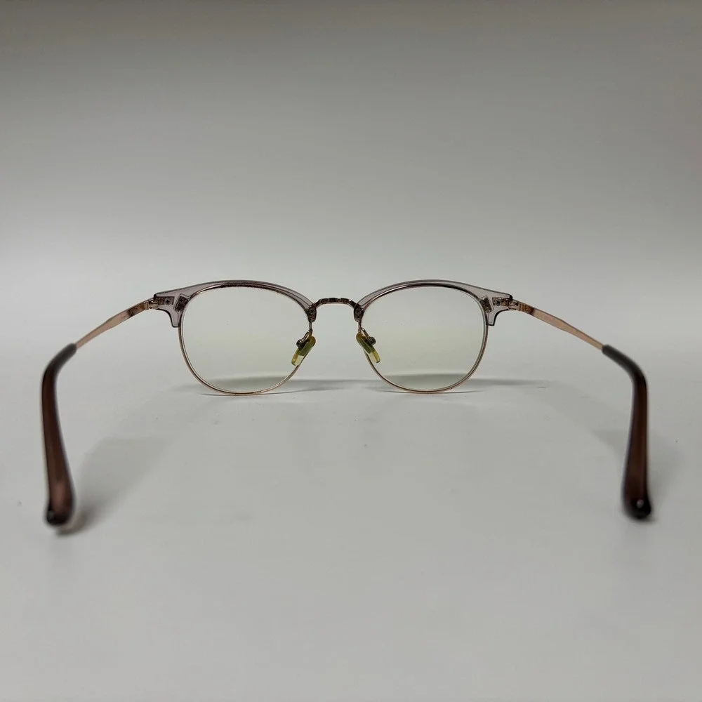 Firmoo S3555X Women Rose Gold Pink Browline Glasses Eyewear NWOT SEE DESC